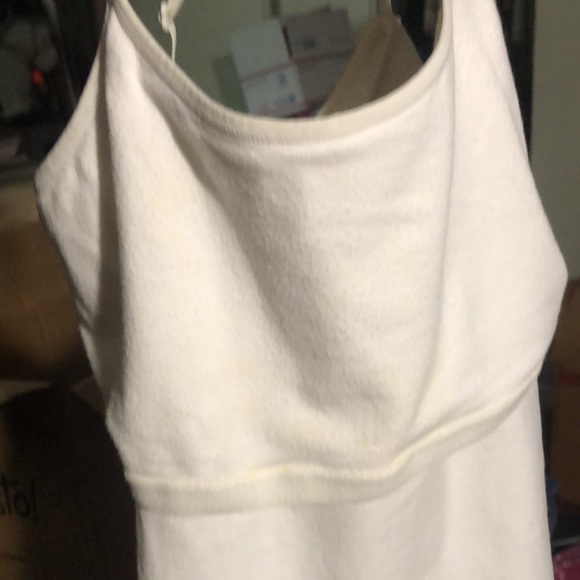 Camisoles Set of 2 Cami Tank Tops Tan/White Size Med Fits Sm/Med - Picture 13 of 16